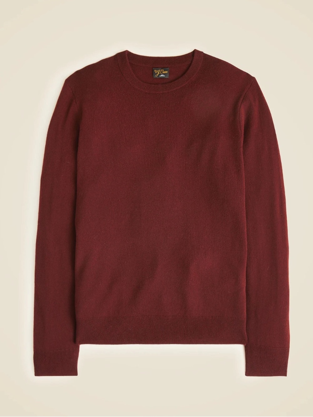 J. Crew Cashmere Crewneck Sweater in Port Wine Burgundy Size Medium NWT